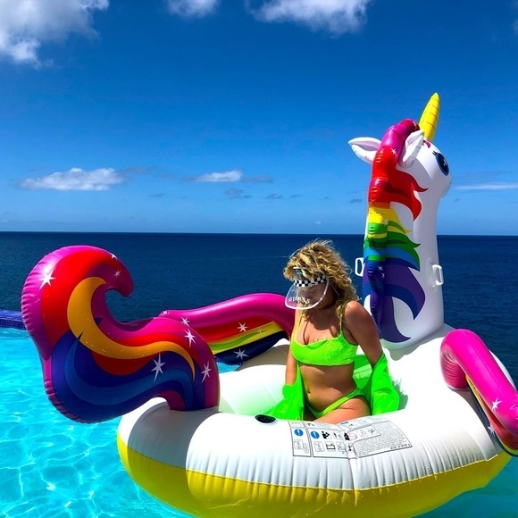 Peixoto neon bikini SET SMALL MEDIUM rouched sample adjustable straps HOT GREEN - Picture 1 of 13